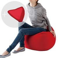 【MOGUストア限定】《カバー1枚増量セット》三角フィットソファ ミニ（本体・カバー計2枚セット）